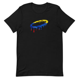 Columbian Flag Melted Halo Crew Neck T-Shirt (More Colors Available)