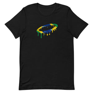 Brazilian Flag Melted Halo Crew Neck T-Shirt (More Colors Available)