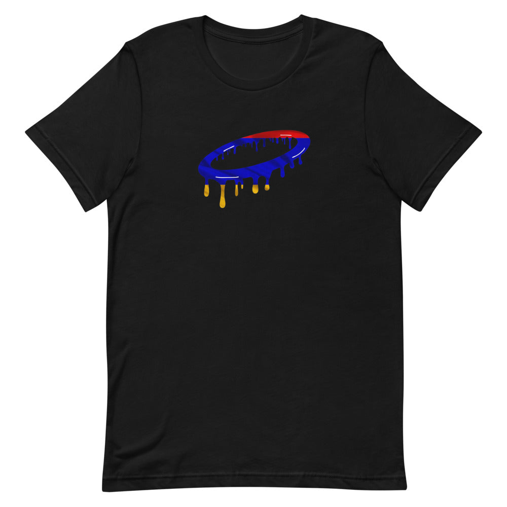 Armenian Flag Melted Halo Crew Neck T-Shirt (More Colors Available)