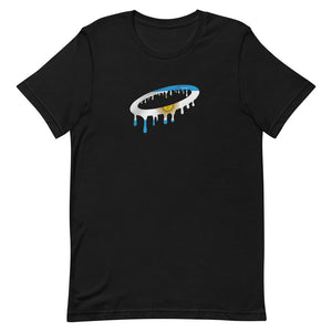 Argentinian Flag Melted Halo Crew Neck T-Shirt (More Colors Available)