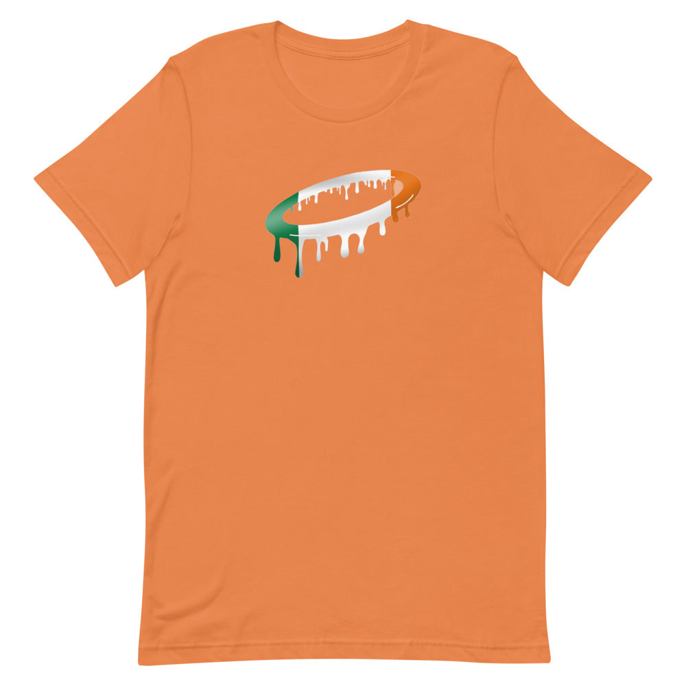 Irish Flag Melted Halo Crew Neck T-Shirt (More Colors Available)