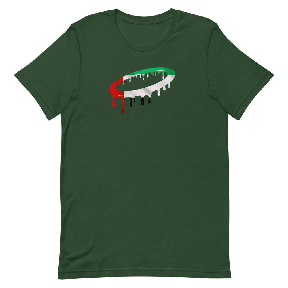 UAE Flag Melted Halo Crew Neck T-Shirt (More Colors Available)