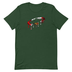Peruvian Flag Melted Halo Crew Neck T-Shirt (More Colors Available)