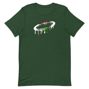 Lebanese Flag Melted Halo Crew Neck T-Shirt (More Colors Available)