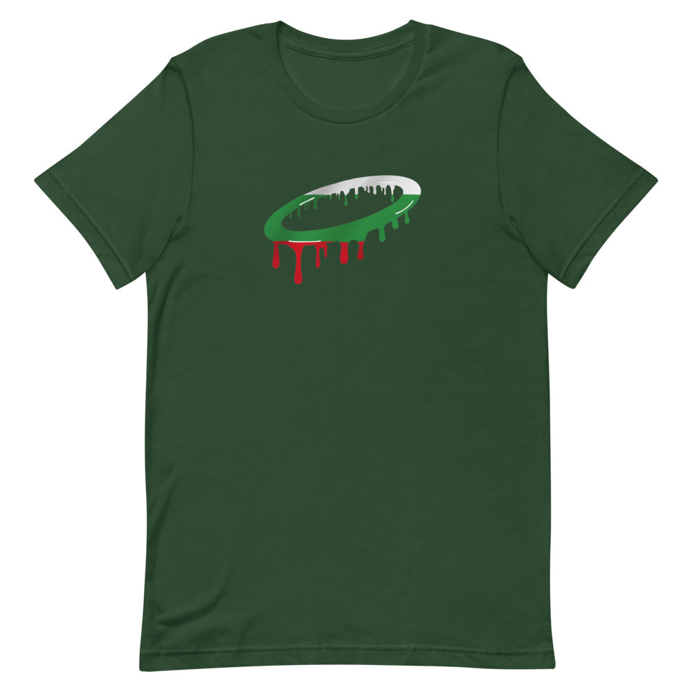 Bulgarian Flag Melted Halo Crew Neck  T-Shirt (More Colors Available)