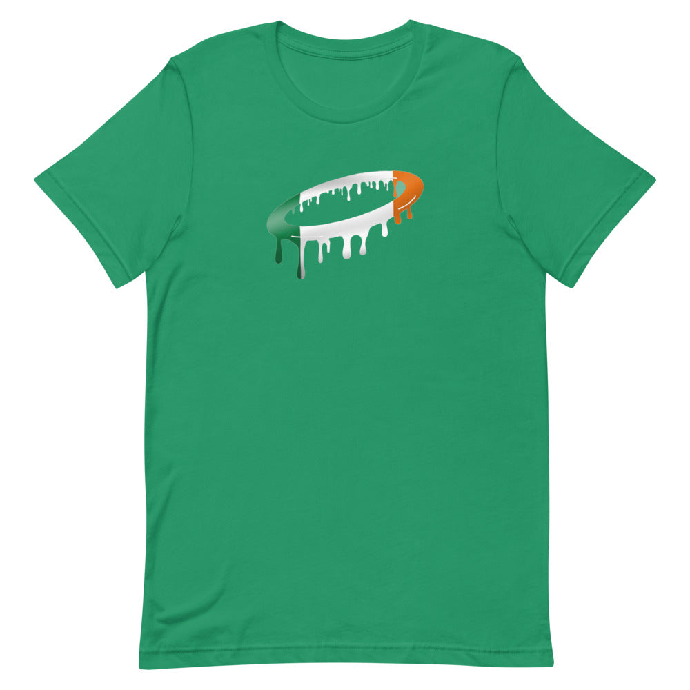 Irish Flag Melted Halo Crew Neck T-Shirt (More Colors Available)