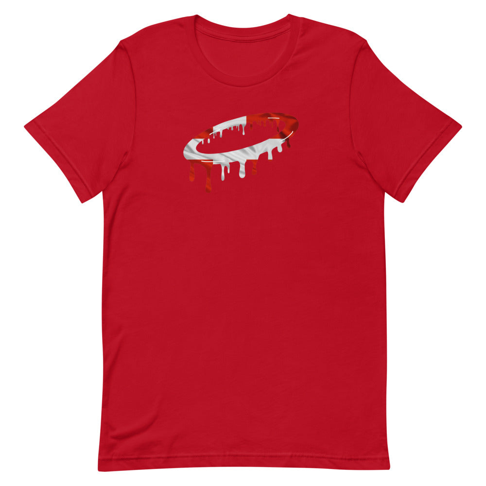Swiss Flag Melted Halo Crew Neck T-Shirt (More Colors Available)
