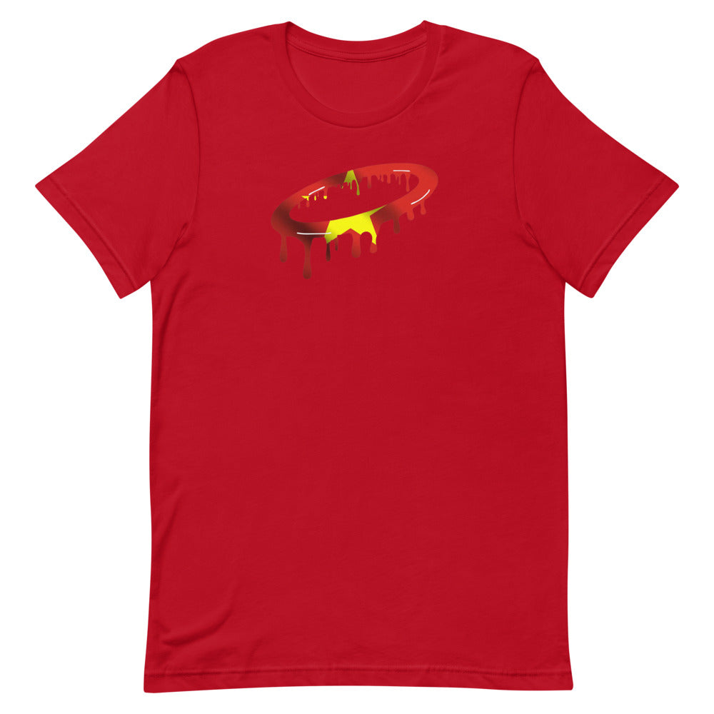 Vietnamese Flag Melted Halo Crew Neck T-Shirt (More Colors Available)