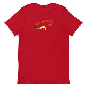 Vietnamese Flag Melted Halo Crew Neck T-Shirt (More Colors Available)