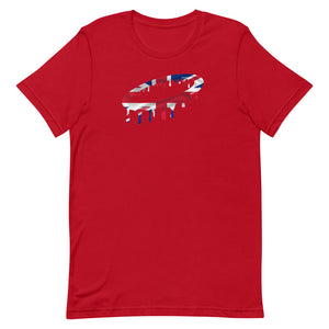 United Kingdom Flag Melted Halo Crew Neck T-Shirt (More Colors Available)