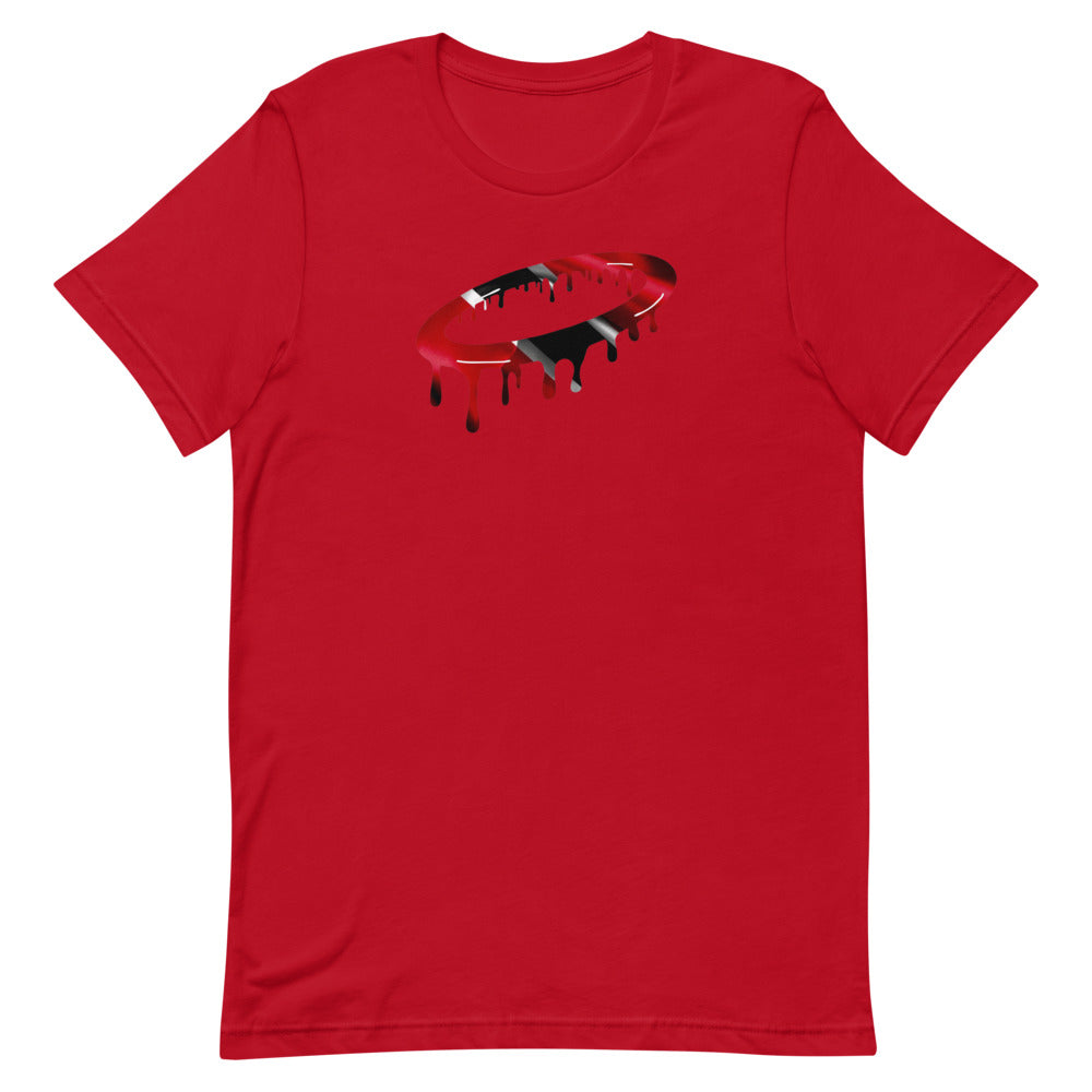 Trinidadian Flag Melted Halo Crew Neck T-Shirt (More Colors Available)