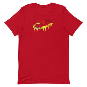 Spanish Flag Melted Halo Crew Neck T-Shirt (More Colors Available)