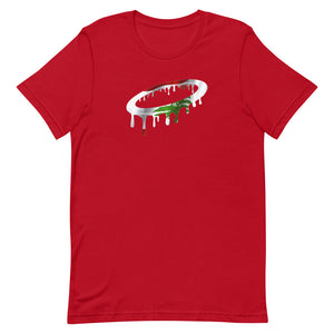 Lebanese Flag Melted Halo Crew Neck T-Shirt (More Colors Available)