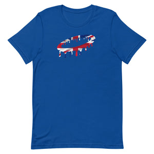 United Kingdom Flag Melted Halo Crew Neck T-Shirt (More Colors Available)