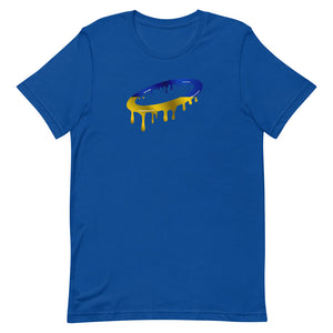 Ukrainian Flag Melted Halo Crew Neck T-Shirt (More Colors Available)