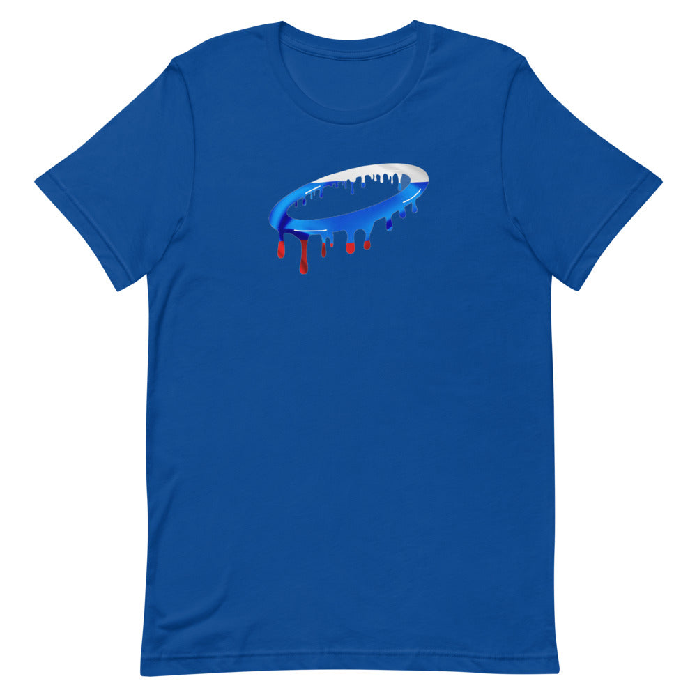 Russian Flag Melted Halo Crew Neck T-Shirt (More Colors Available)
