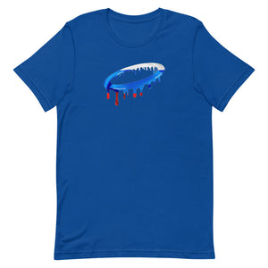 Russian Flag Melted Halo Crew Neck T-Shirt (More Colors Available)