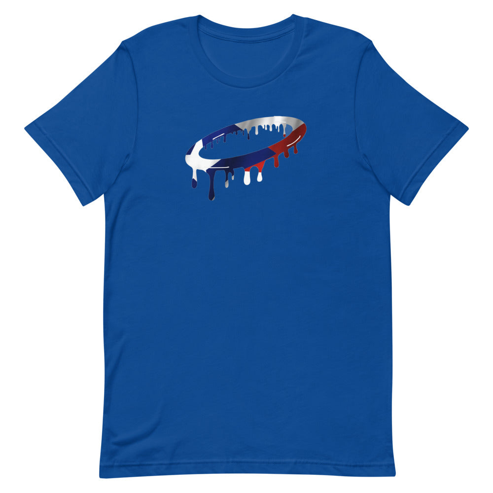 Puerto Rican Flag Melted Halo Crew Neck T-Shirt (More Colors Available)