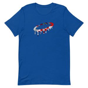 Croatian Flag Melted Halo Crew Neck T-Shirt (More Colors Available)