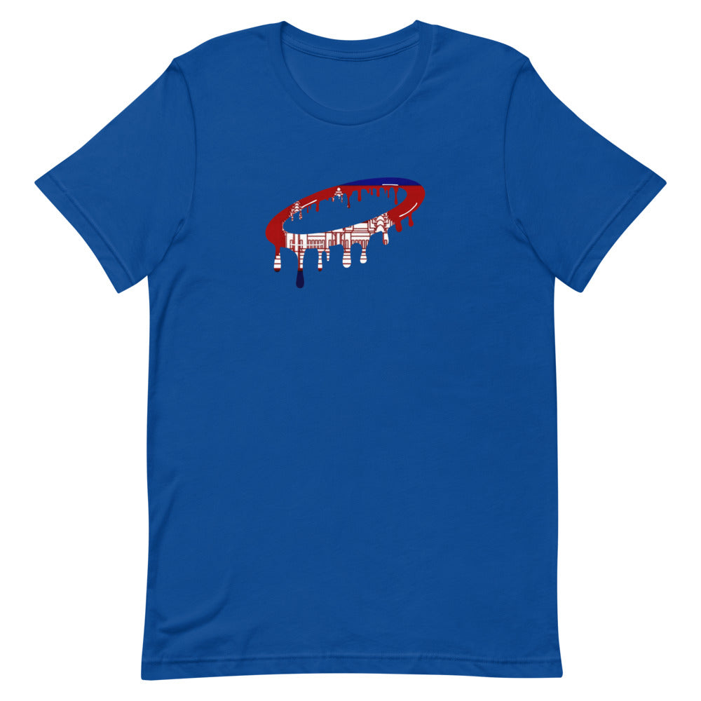 Cambodian Flag Melted Halo Crew Neck T-Shirt