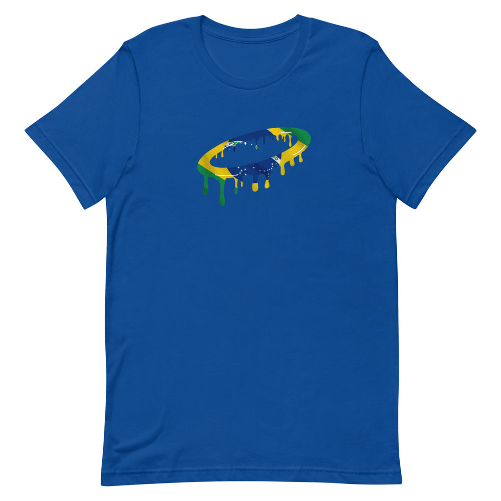 Brazilian Flag Melted Halo Crew Neck T-Shirt (More Colors Available)