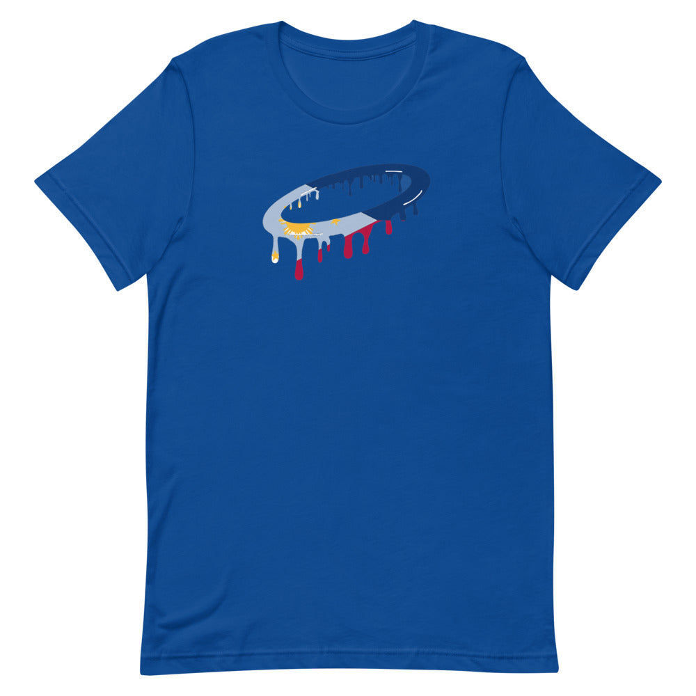 Philippines Flag Melted Halo Crew Neck T-Shirt (More Colors Available)