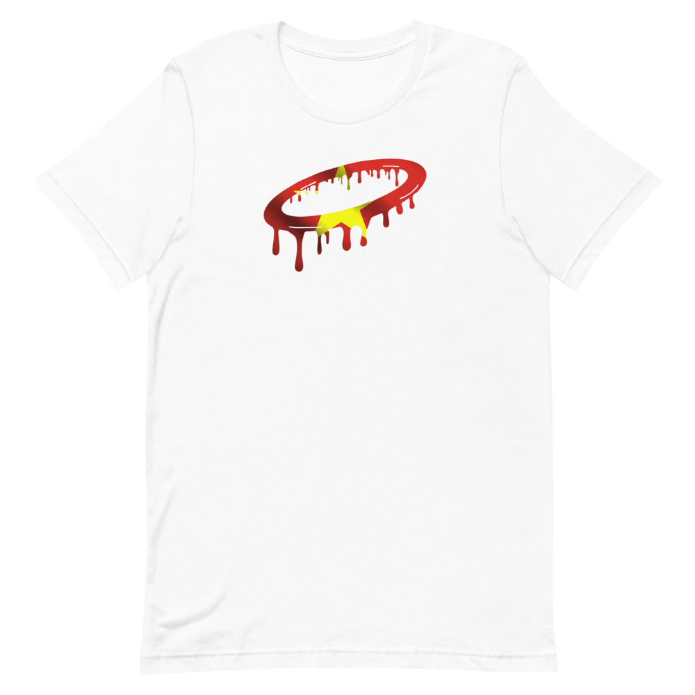 Vietnamese Flag Melted Halo Crew Neck T-Shirt (More Colors Available)