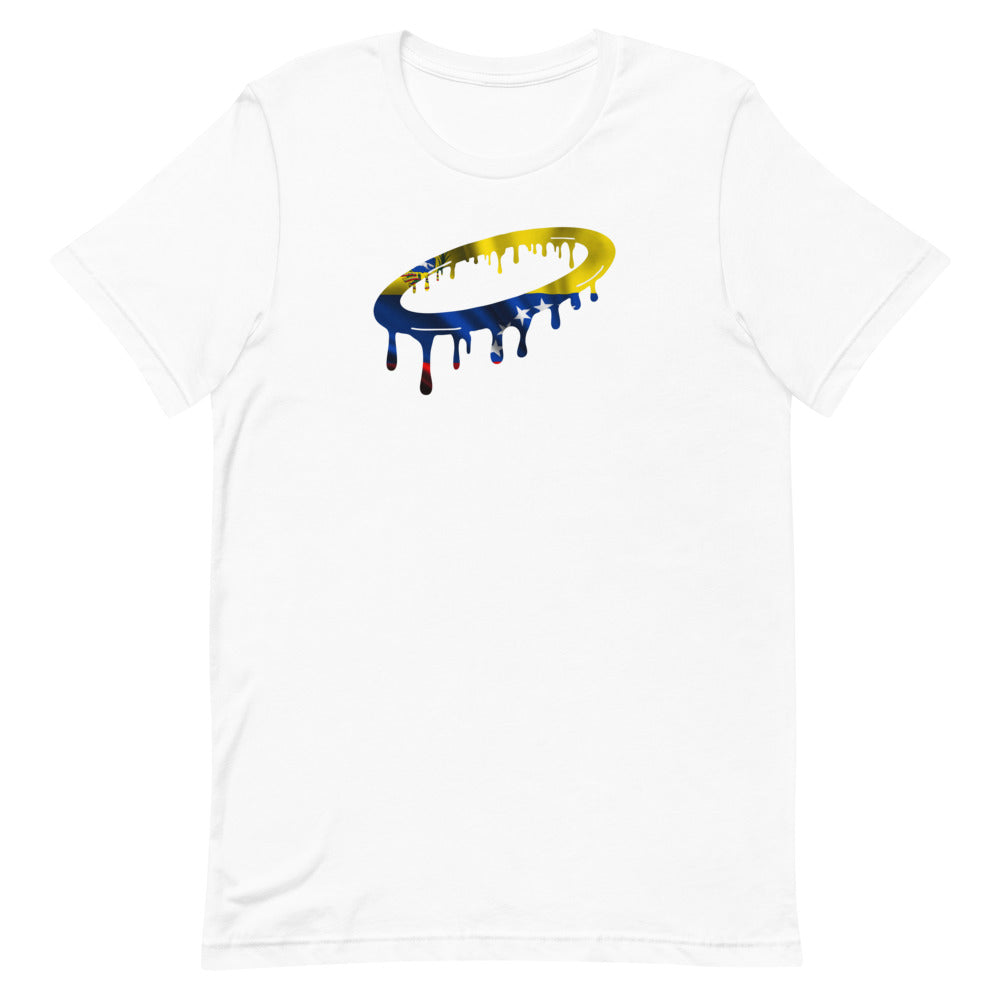 Venezuelan Flag Melted Halo Crew Neck T-Shirt (More Colors Available)