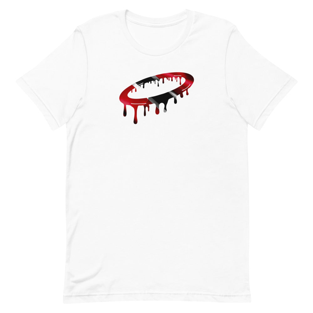 Trinidadian Flag Melted Halo Crew Neck T-Shirt (More Colors Available)