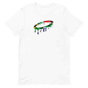 South African Flag Melted Halo Crew Neck T-Shirt (More Colors Available)