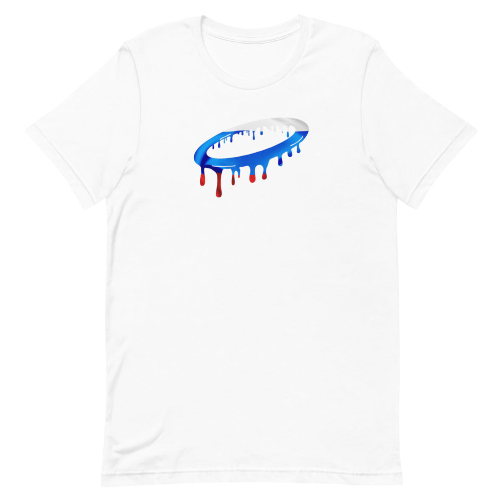 Russian Flag Melted Halo Crew Neck T-Shirt (More Colors Available)