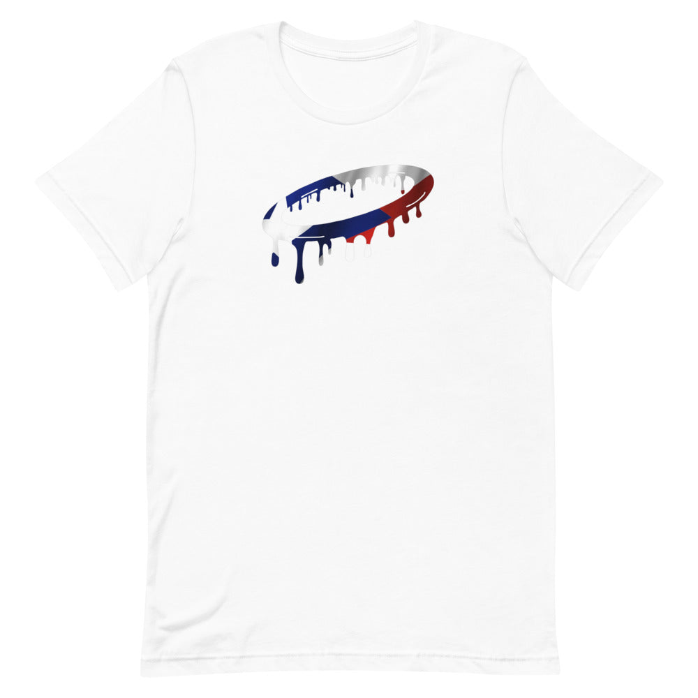 Puerto Rican Flag Melted Halo Crew Neck T-Shirt (More Colors Available)