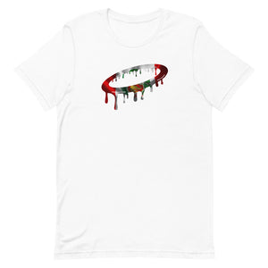 Peruvian Flag Melted Halo Crew Neck T-Shirt (More Colors Available)