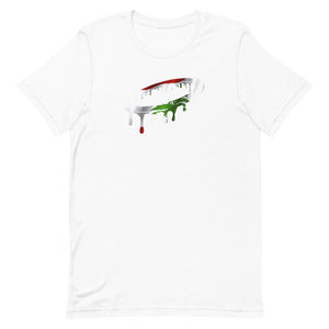 Lebanese Flag Melted Halo Crew Neck T-Shirt (More Colors Available)