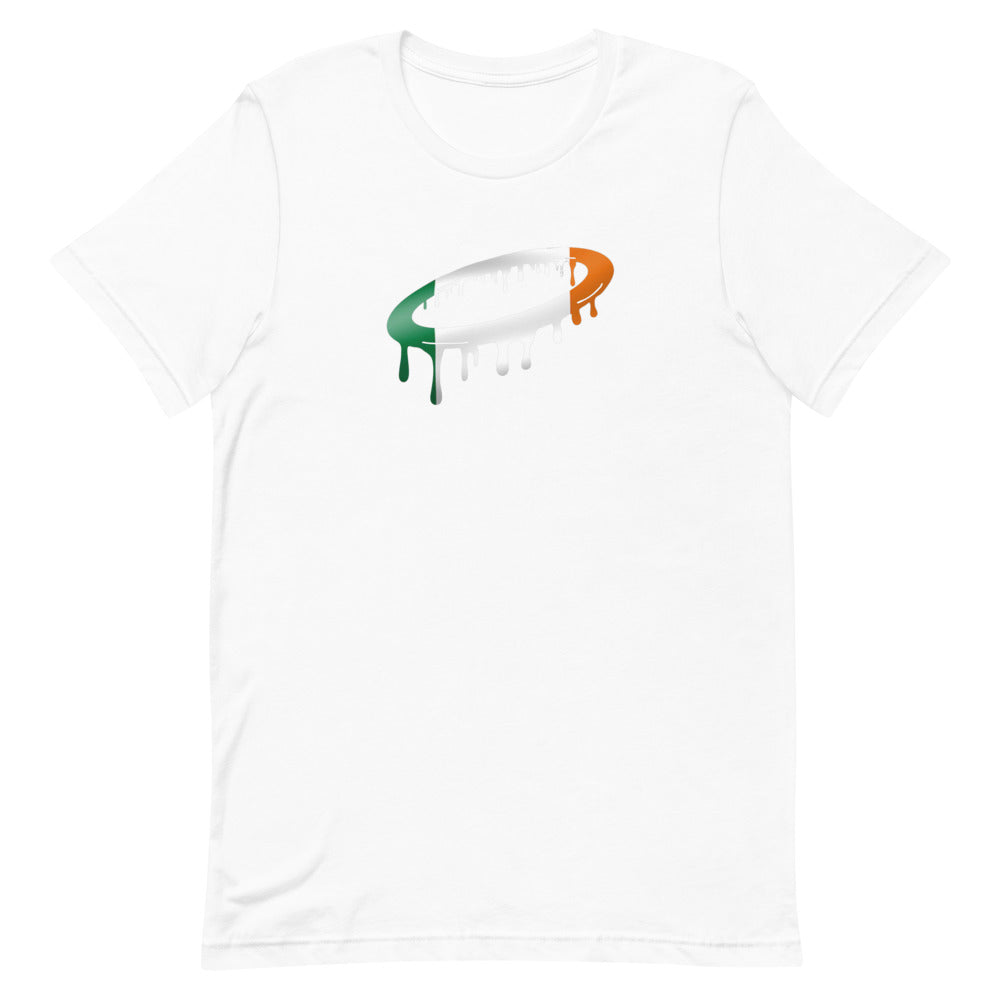 Irish Flag Melted Halo Crew Neck T-Shirt (More Colors Available)