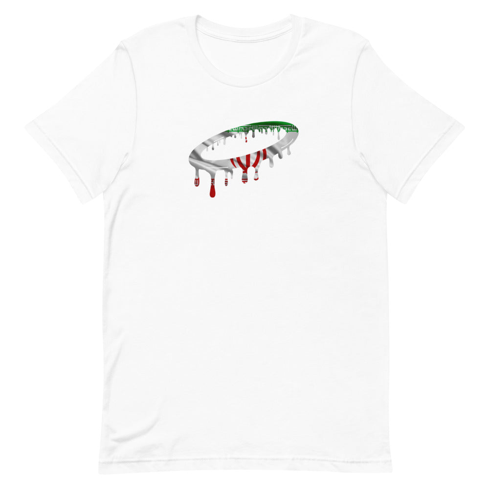 Iranian Flag Melted Halo T-Shirt (More Colors Available)
