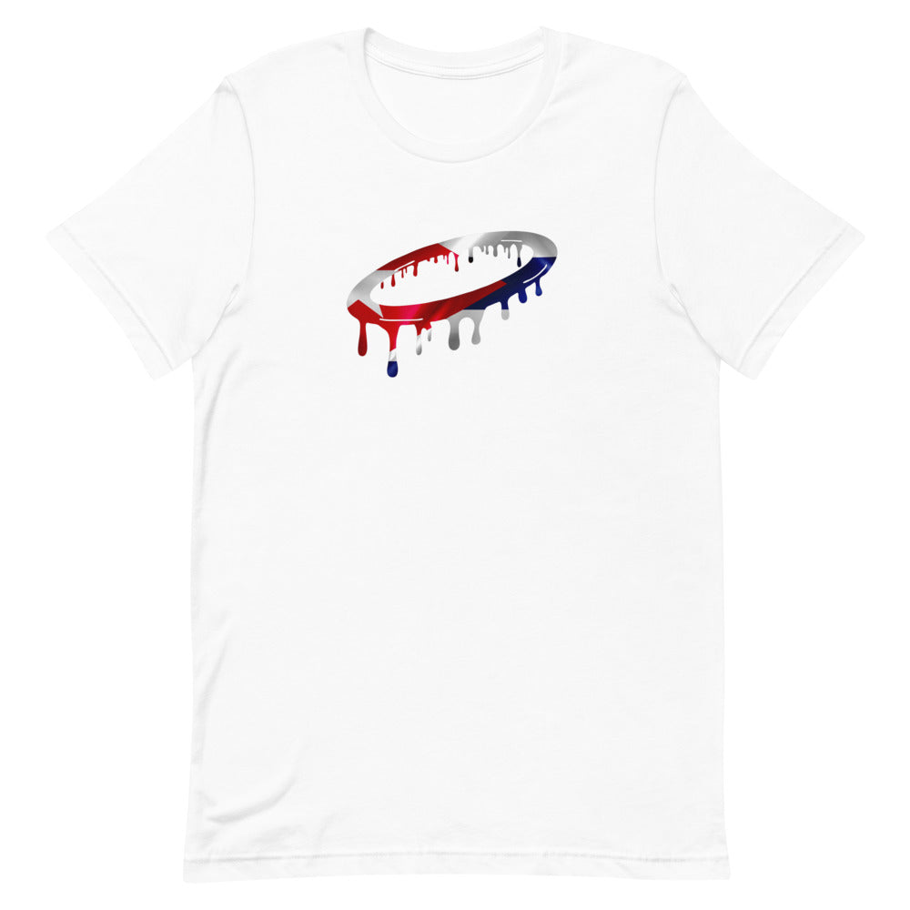 Cuban Flag Melted Halo Crew Neck T-Shirt (More Colors Available)