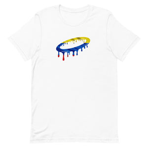 Columbian Flag Melted Halo Crew Neck T-Shirt (More Colors Available)