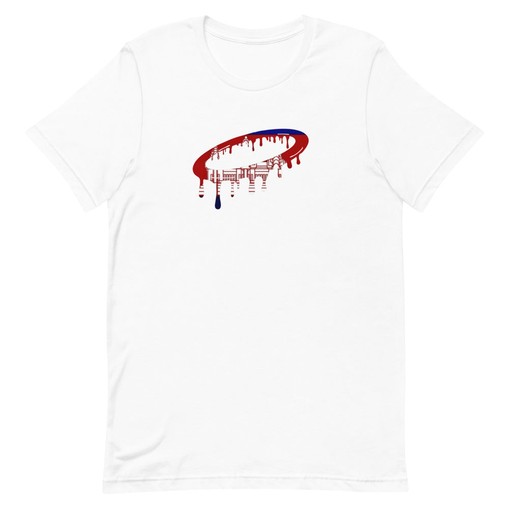 Cambodian Flag Melted Halo Crew Neck T-Shirt