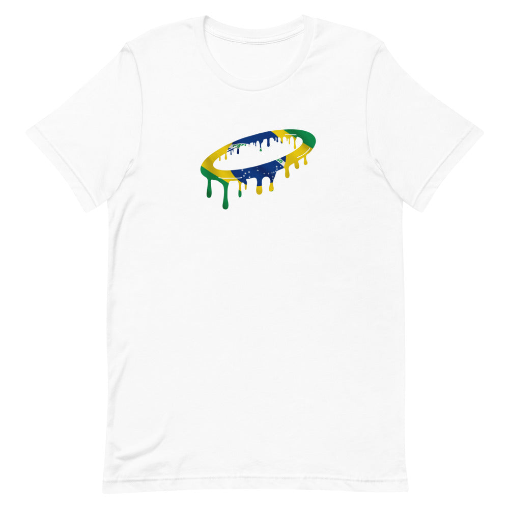 Brazilian Flag Melted Halo Crew Neck T-Shirt (More Colors Available)