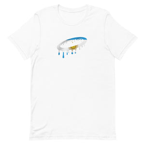 Argentinian Flag Melted Halo Crew Neck T-Shirt (More Colors Available)