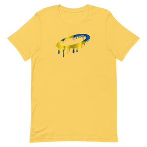 Swedish Flag Melted Halo Crew Neck T-Shirt (More Colors Available)