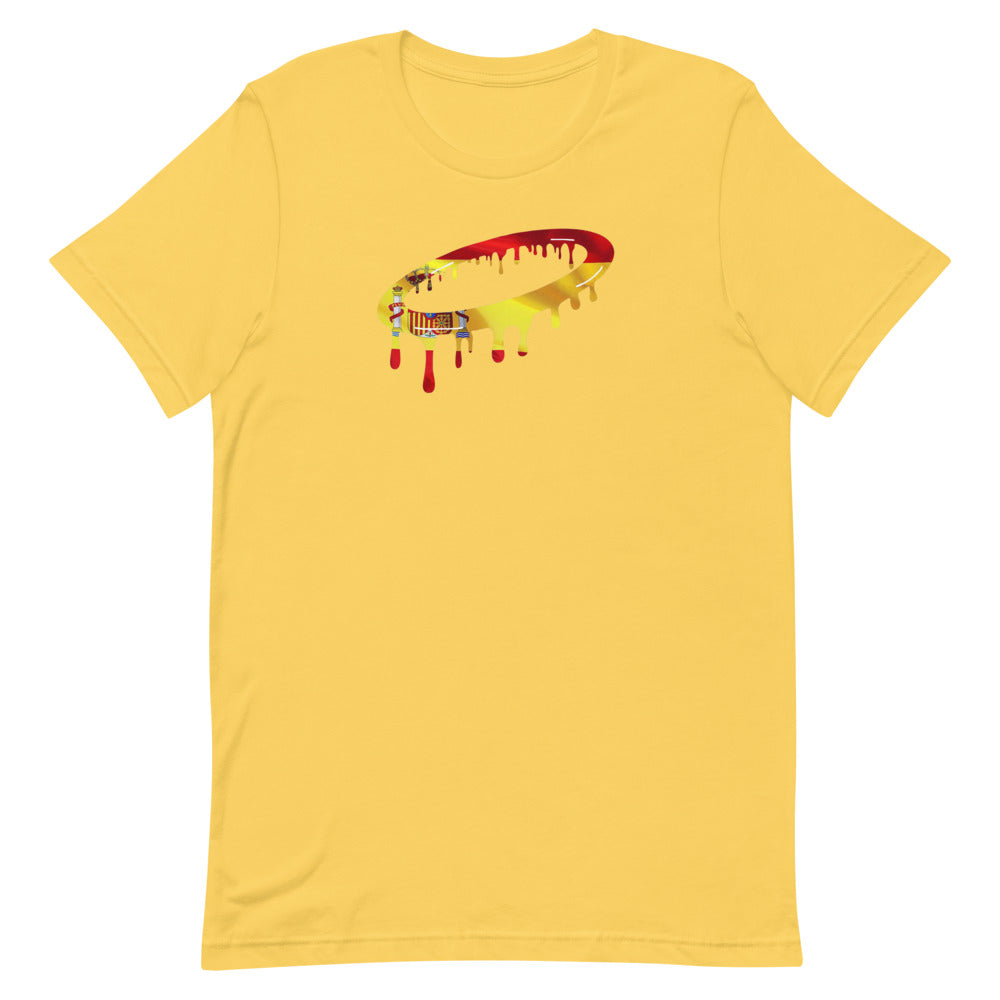 Spanish Flag Melted Halo Crew Neck T-Shirt (More Colors Available)