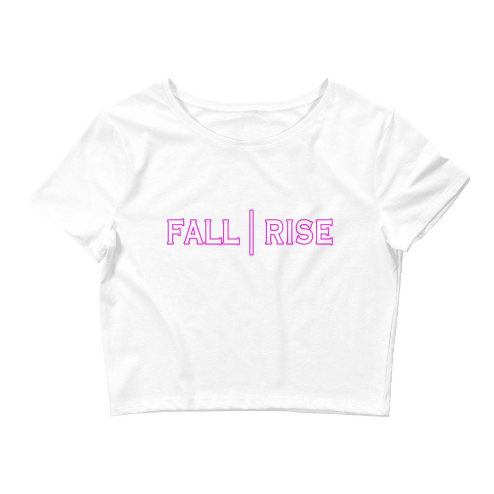 Pink Outline FALL | RISE Women’s Crop Tee (More Colors Available)