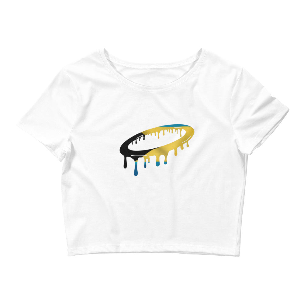 Bohemian Flag Melted Halo Women’s Crop Tee (More Colors Available)