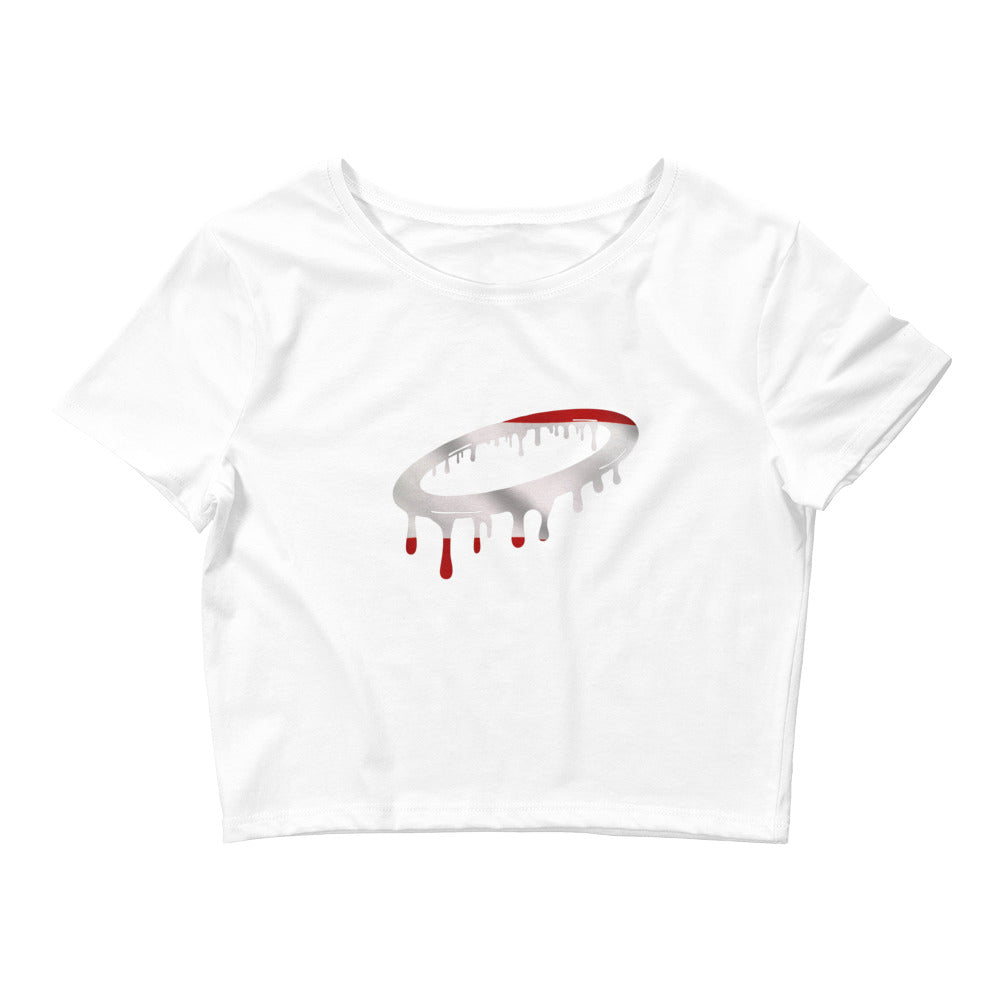 Austrian Flag Melted Halo Women’s Crop Tee (More Colors Available)